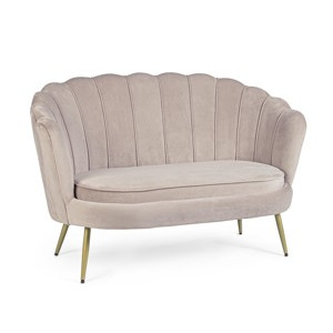 BIZZOTTO Dvoumístná pohovka GILIOLA šedá 130 cm 0743690