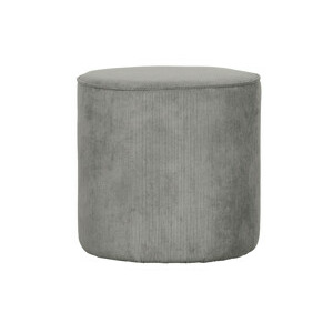 WOOOD sametový puf SARA šedý 350409-G