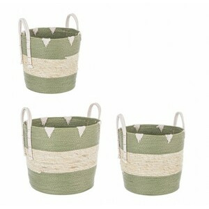 BIZZOTTO set 3 zelených odkládacích košů THELMA L 0411291
