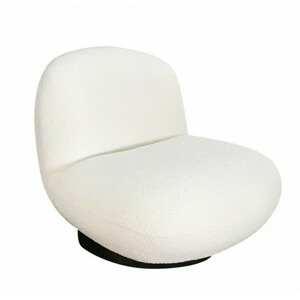 BIZZOTTO Otočné křeslo MARGOT bílé bouclé 0748310