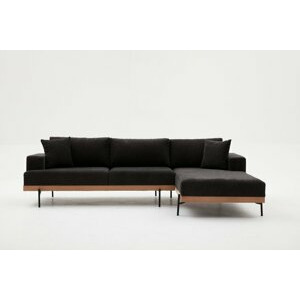 Hanah Home Rohová pohovka LIVA antracitová pravá 287 cm 825BLC2814