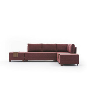 Hanah Home Rohová pohovka FLY vínová pravá 280 cm 825BLC1007