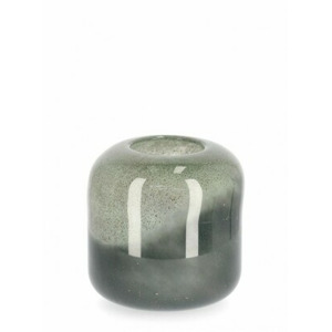 BIZZOTTO Zelená skleněná váza MARS ø19,5 cm 0200011