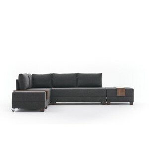 Hanah Home Rohová pohovka FLY antracit levá 280 cm 825BLC2668