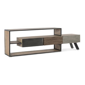 BIZZOTTO Dřevěný TV stolek MANCHESTER tmavý 195 cm 0746641