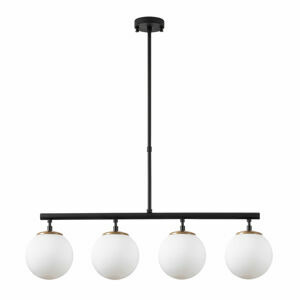 OPVIQ Závěsné světlo FAZLI černé mléčné sklo