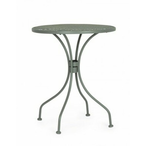 BIZZOTTO zahradní kovový stůl LIZETTE tmavě zelený ø60 cm 0802971