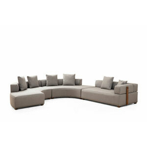 Hanah Home Rohová pohovka GONDOL s lenoškou vpravo šedá 560ARE1205