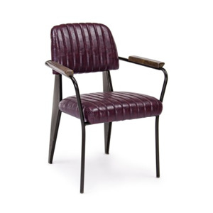 BIZZOTTO jídelní židle NELLY VINTAGE bordeaux s opěrkami 0746110