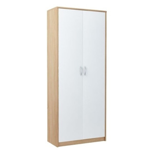 Policová skříň NEFERTUM, dub sonoma/bílá