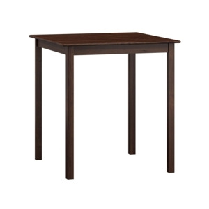 Stůl DASHEN 2, 75 x 75 cm, masiv borovice, moření ořech