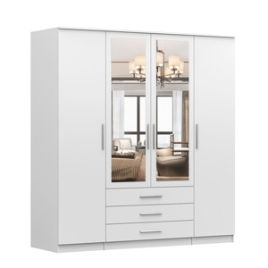 Šatní skříň GLOBIFERA 4D, bílá