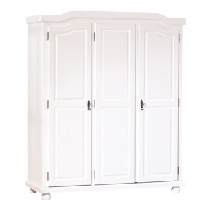 Rustikální skříň BAEKADUS 3D, bílá