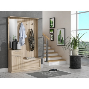 Předsíňová stěna DUNANUEJ 2, dub sonoma, 5 let záruka