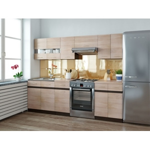 Kuchyně JAMISON 180/240 cm, korpus wenge/dvířka dub sonoma