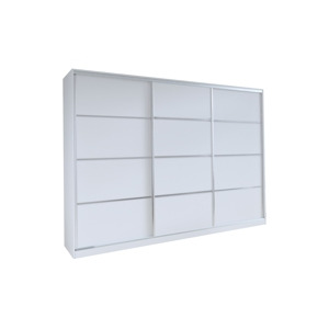 Šatní skříň LITOLARIS 250 bez zrcadla, se 4 šuplíky a 2 šatními tyčemi, bílý mat