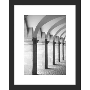 Rámovaný obraz Architektura 24x30 cm, černobílý