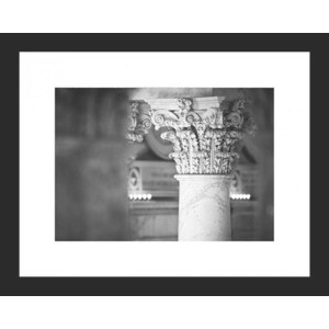 Rámovaný obraz Sloup 30x24 cm, černobílý