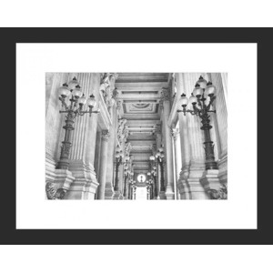 Rámovaný obraz Architektura 30x24 cm, černobílý