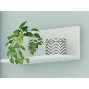 Nástěnná police Carlos, bílá, 40 cm