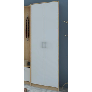 Policová skříň Vincent, dub sonoma/bílá