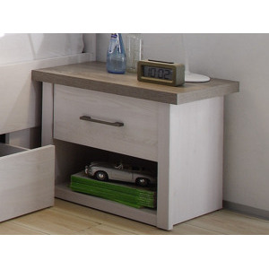 Noční stolek Luca, dub/bělená pinie