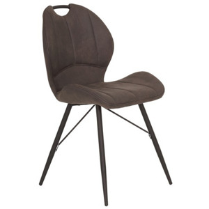 Jídelní židle Kate, antracitová vintage látka