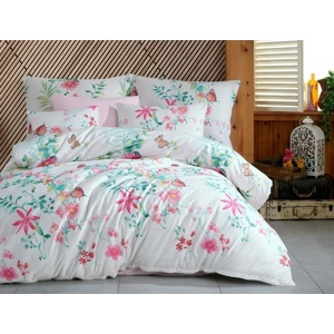 Bedtex Bavlněné povlečení Vitalis růžová, 220 x 200 cm, 2 ks 70 x 90 cm