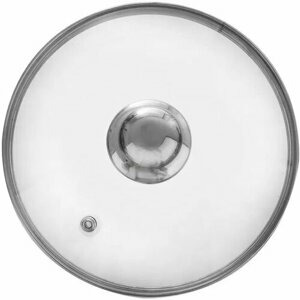 Poklice skleněná pr. 18 cm nerez úchyt , 18 cm