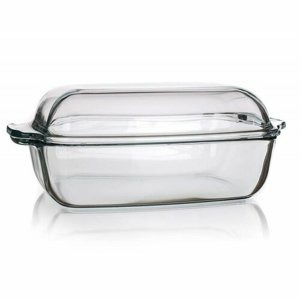 SIMAX Pekáč skleněný hranatý s víkem 5,5 l (3,20/2,30)