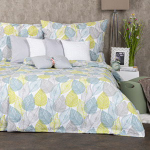 4Home Bavlněné povlečení Nordic leaves, 140 x 220 cm, 70 x 90 cm