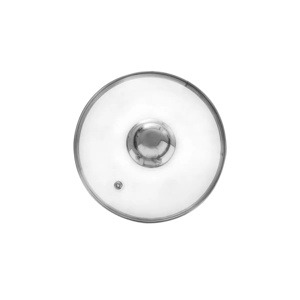 Poklice skleněná pr. 14 cm nerez úchyt , 14 cm