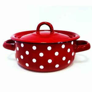 Toro Smaltovaný hrnec s poklicí Puntík, 1,5 l, 1,5 l