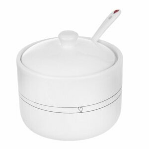 Orion Cukřenka ker.+lžička SRDÍČKA pr. 9,5 cm