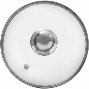 Poklice skleněná pr. 16 cm nerez úchyt , 16 cm