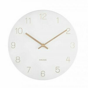 Karlsson 5788WH designové nástěnné hodiny, pr. 30 cm