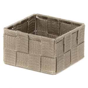 Compactor Úložný organizér do zásuvky Compactor TEX - košík S, 12 x 12 x 7 cm, Taupe (šedo-béžový), S