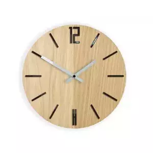 ModernClock Nástěnné hodiny Carlo Wood hnědé