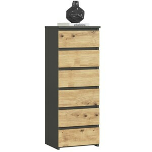 Ak furniture Komoda CL6 40 cm grafitově šedá/dub artisan