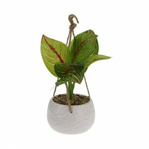 ProGarden Umělá květina FLORA zelená/bílá