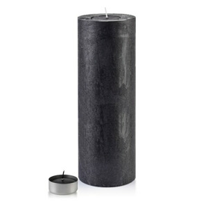 Mondex Vysoký svícen Rustic 36 cm černý