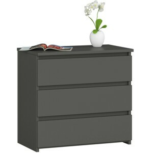 Ak furniture Komoda CL3 60 cm grafitově šedá
