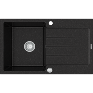 Kuchyňský dřez MEXEN BRUNO černý/stříbrný