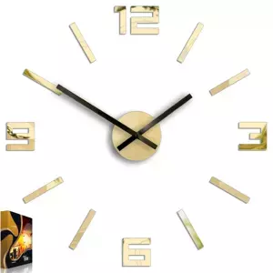 ModernClock 3D nalepovací hodiny Reden zlaté zrcadlové