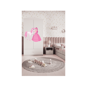 Kocot kids Dětská skříň Babydreams 90 cm princezna a poník bílá