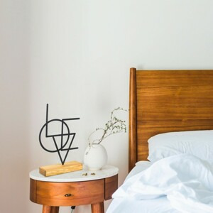 Hanah Home Kovová dekorace Geometric 41 cm černá