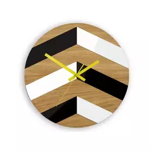 ModernClock Nástěnné hodiny CikCak hnědo-černé