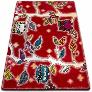 Dywany Lusczow Kusový koberec KIDS forest červený C427, velikost 160x220