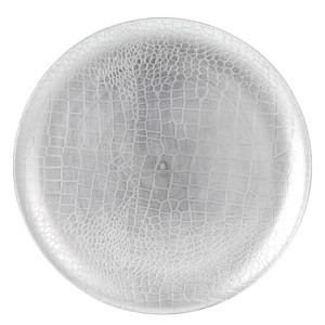 Excellent Houseware Dekorační talíř stříbrný 33 cm