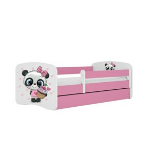 Kocot kids Dětská postel Babydreams panda růžová, varianta 70x140, bez šuplíků, bez matrace
